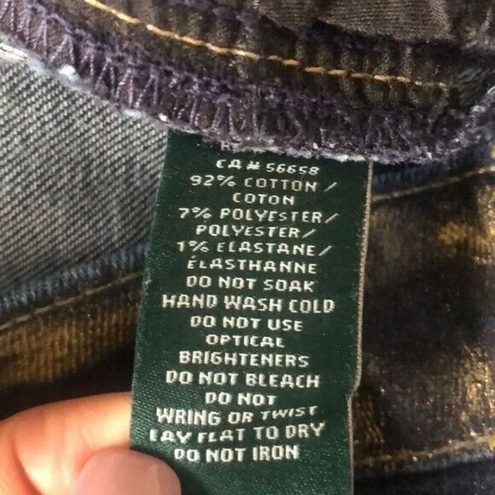 Ralph Lauren frayed hem gold‎ Dust mid rise skinny jeans Women’s Size 2